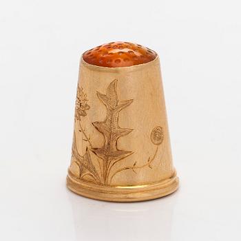 Sormustin, 18K kultaa, Suomen Kultaseppä Oy, Turku 1923.