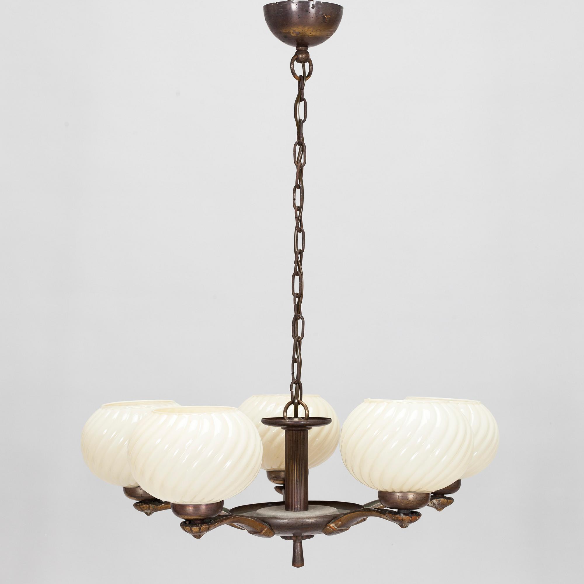 Paavo Tynell, taklampa, modell 1210, Taito 1930-tal.