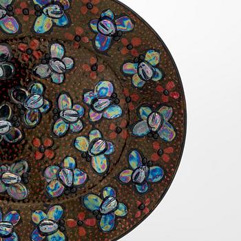 Birger Kaipiainen, a decorative ceramic plate, signed Kaipiainen Arabia.