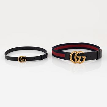 Gucci, two belts, 2017.