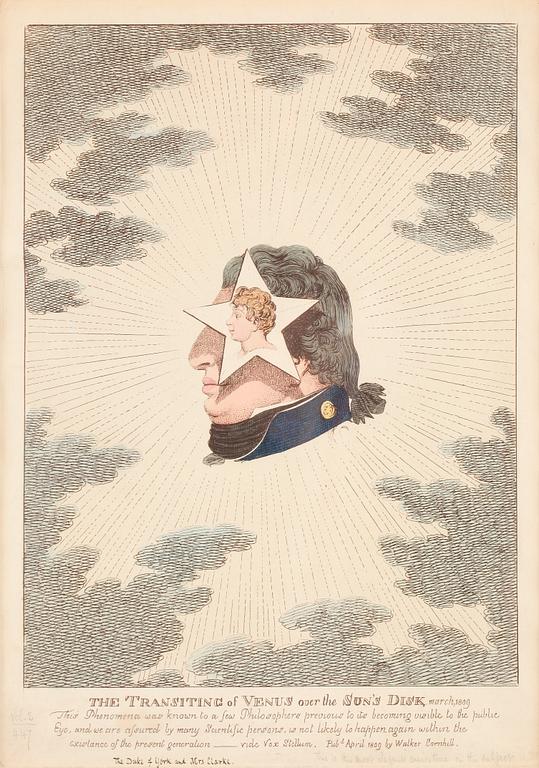 CHARLES WILLIAM, efter, kolorerat kopparstick, 1800-tal.