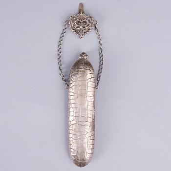 LORNJETT, silver samt glas, franska kontrollstämplar, MED FODRAL, silver, Birmingham, 1894.