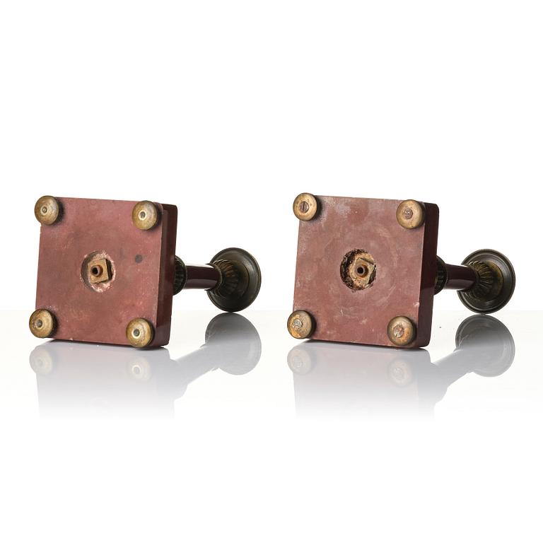 A pair of presumablu russian candlesticks.