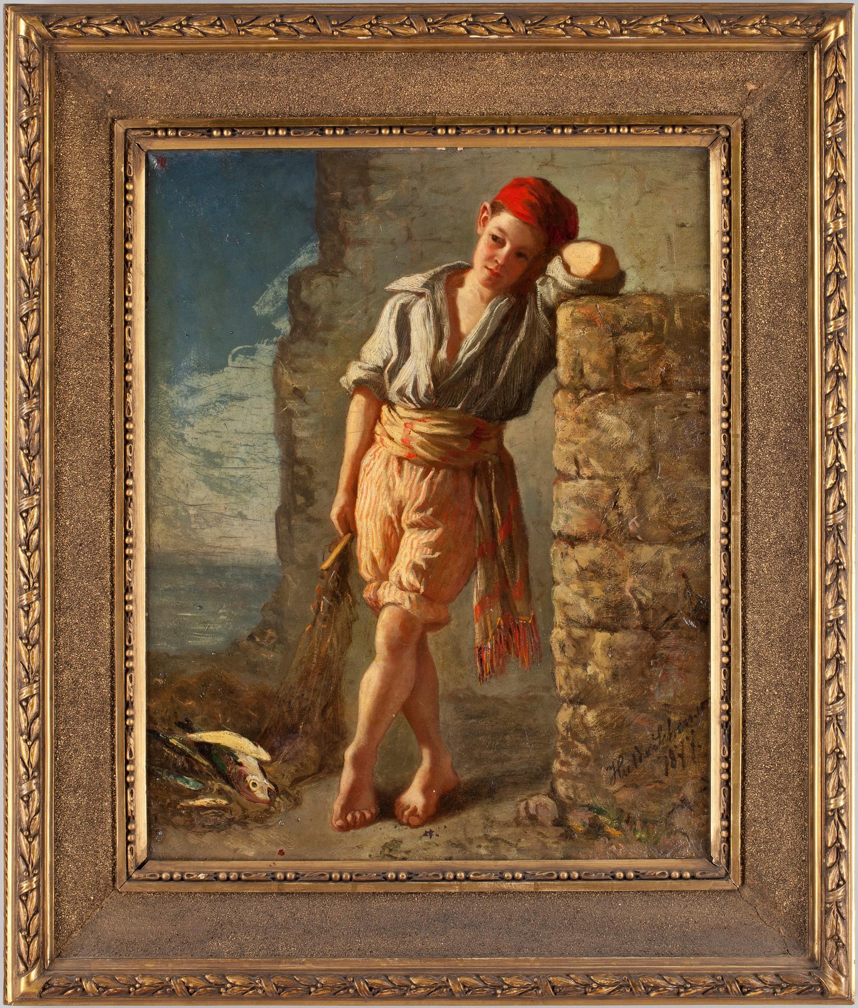 HULDA SCHENSON, olja på duk, sign o dat  1877.