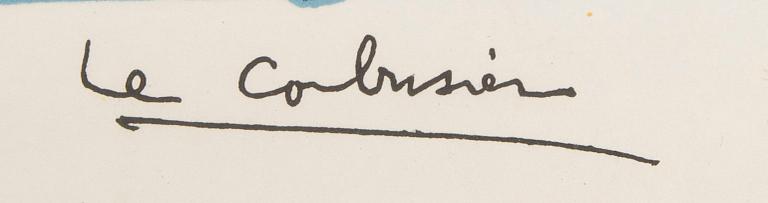 Le Corbusier, färglitografi, signerad i trycket samt monogramsignerad och daterad 17-2-63 i trycket.