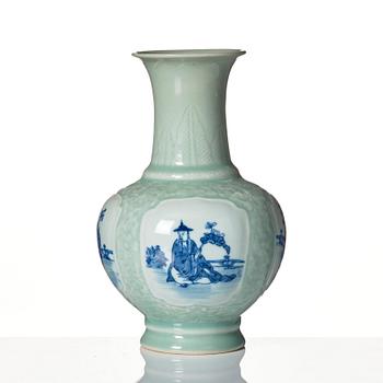 A Chinese Republic vase, with Qianlong mark.