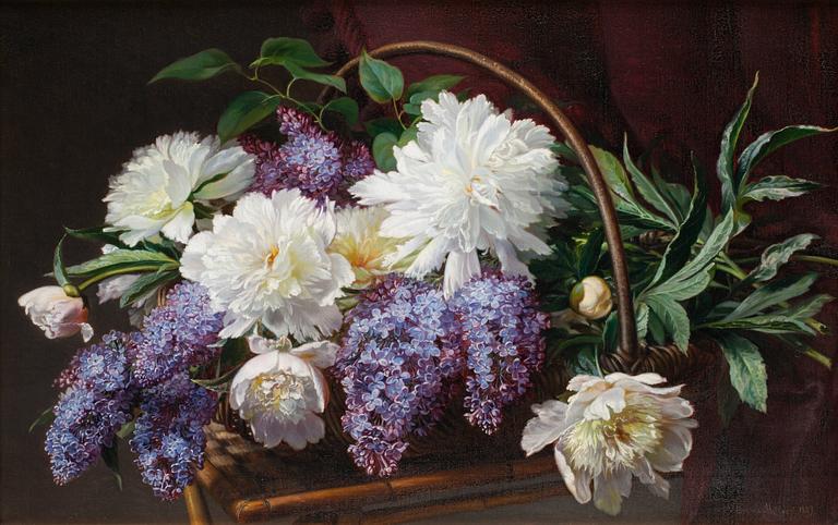Emma Mulvad, Still life with lilacs.