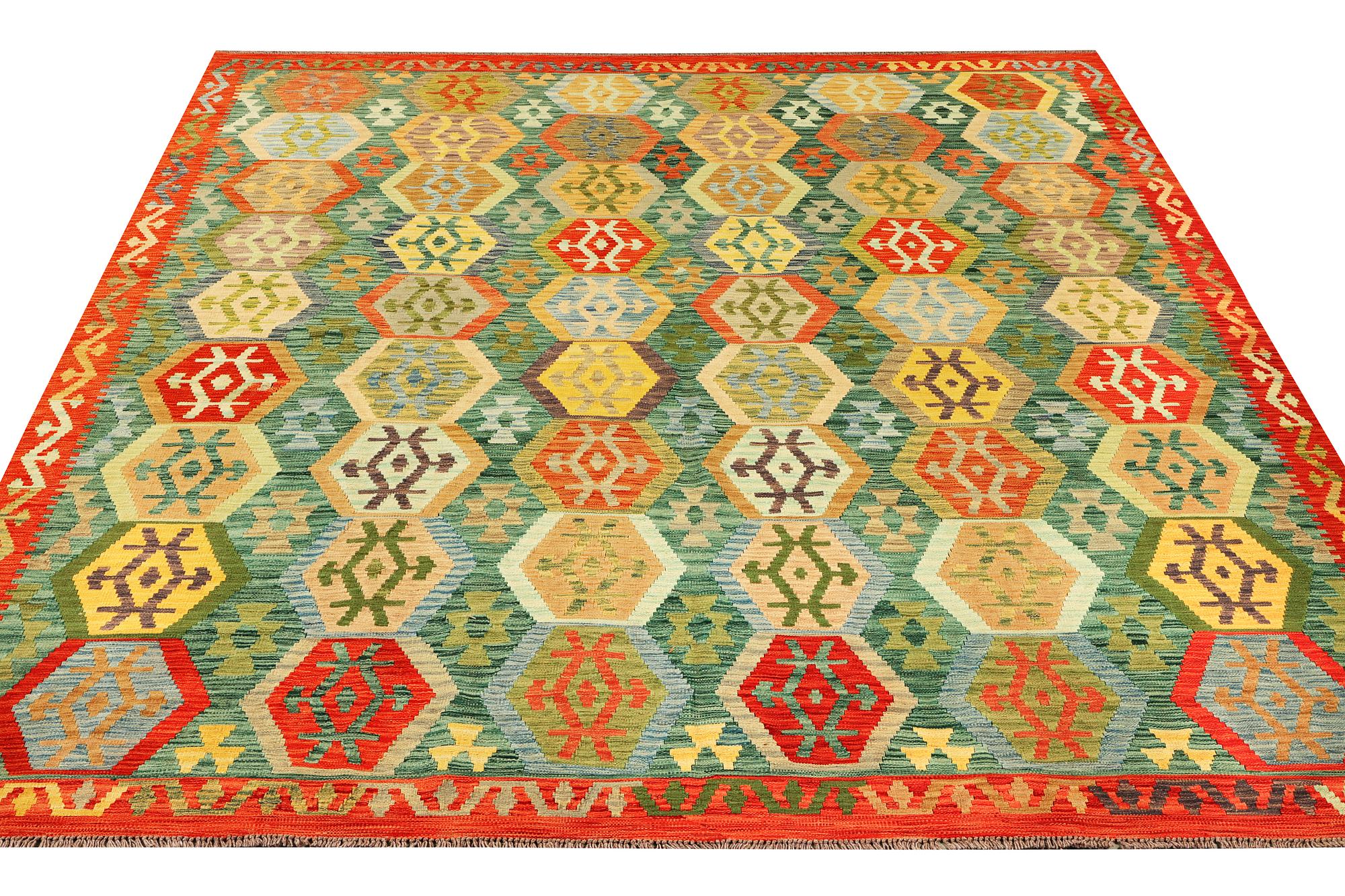A Kilim carpet, Afghanistan, a. 295 x 264 cm.