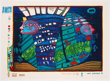 Friedensreich Hundertwasser, "Look at it on a rainy day (The Regentag portfolio)".
