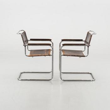 MARCEL BREUER, a pair of "B34" Thonet armchair.