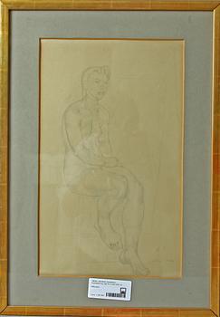 RAGNAR SANDBERG, blyertsteckning, sign R.S o dat 1946.