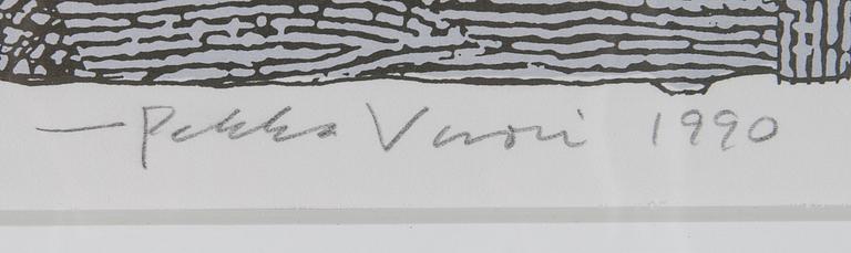 PEKKA VUORI, serigrafi, signerad, daterad 1990 och numrerad  35/50.