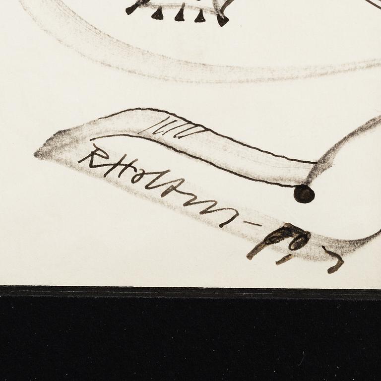 RAGNAR VON HOLTEN, ink and pencil on paper, signed.