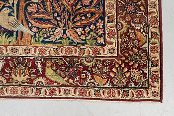 A rug, semi-antique Kerman Laver, ca 213 x 136 cm.