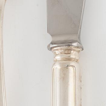 A 49-piece Swedish silver cutlery, bearing the mark of GAB. including Eskilstuna 1979.