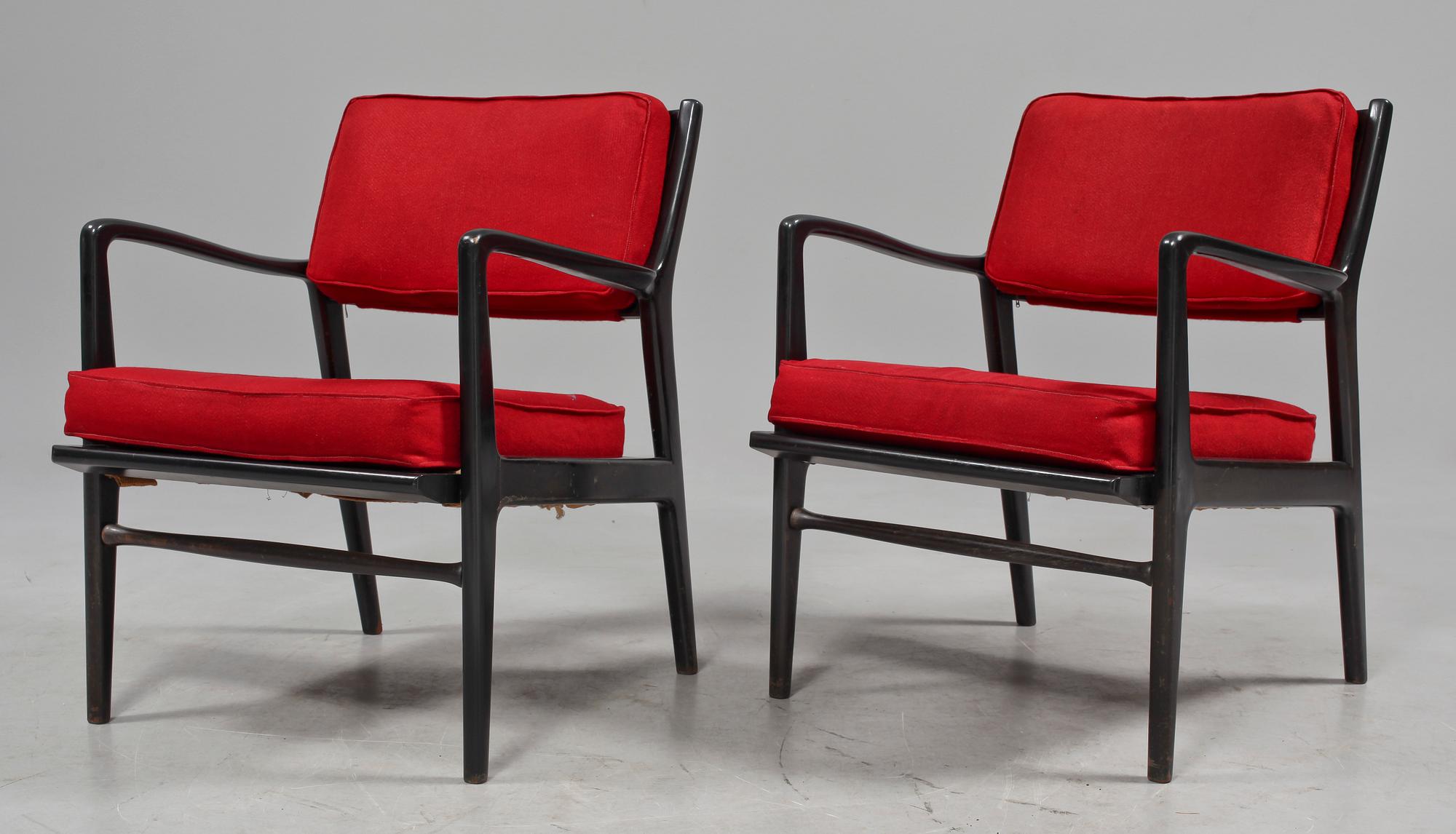 FÅTÖLJER, ett par, JOC, 1900-talets tredje kvartal.