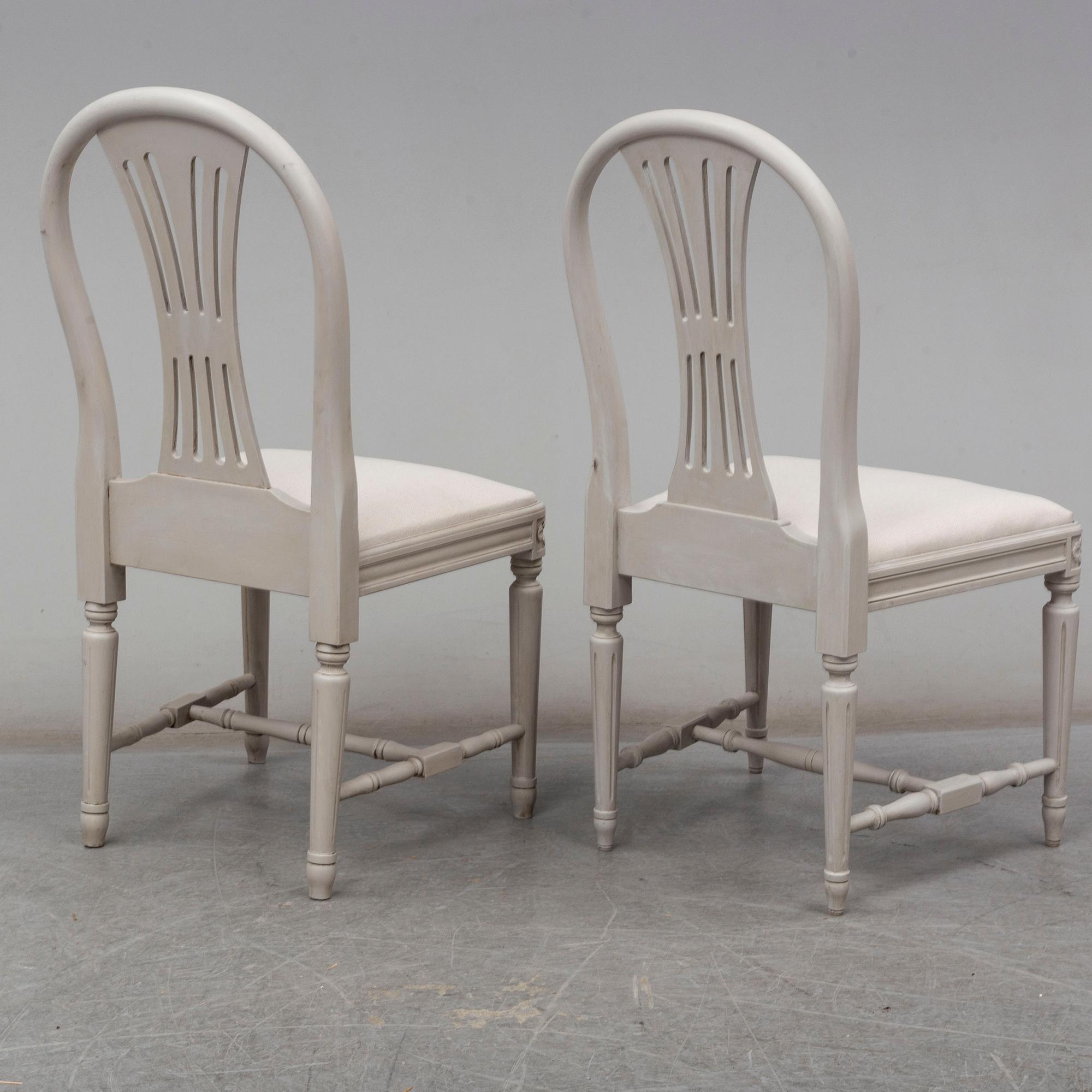 STOLAR, 4+4 st, gustaviansk stil, 1900-talets andra hälft.