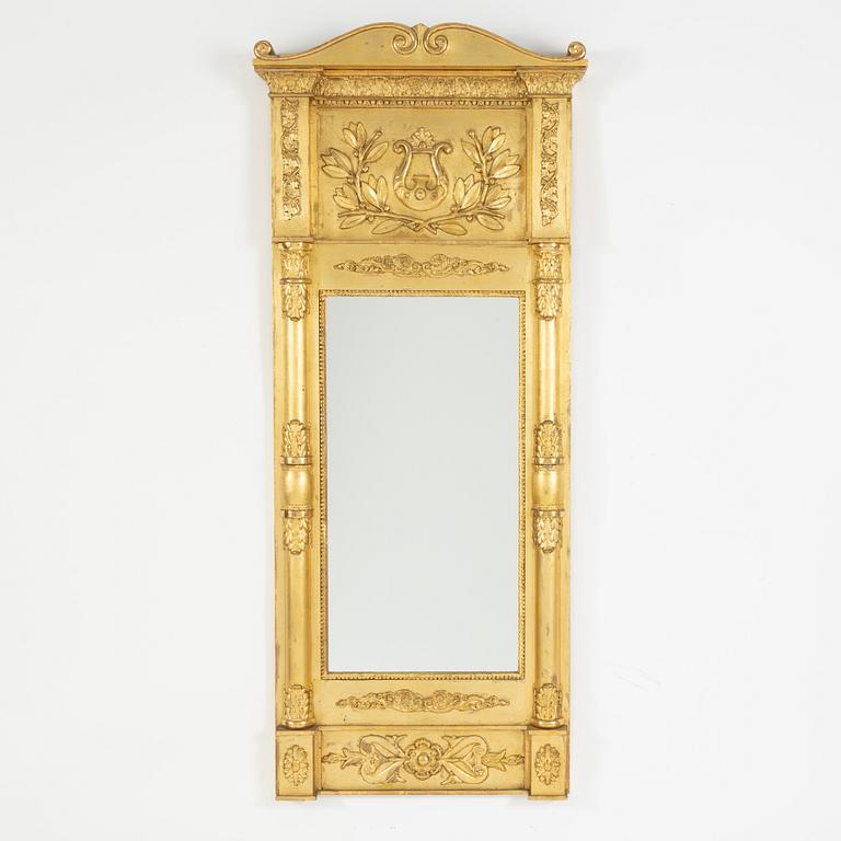An Empire mirror, J.P.Åkervall, Falun, Sweden, early 19th century.