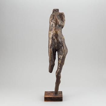 Anna Mizak, a bronze sculpture, signed and dated 1974.