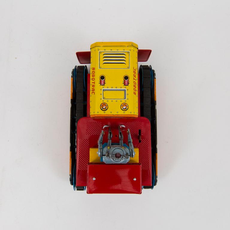 A tinplate Linemar "Robotrac Bulldozer," Japan, 1950s.