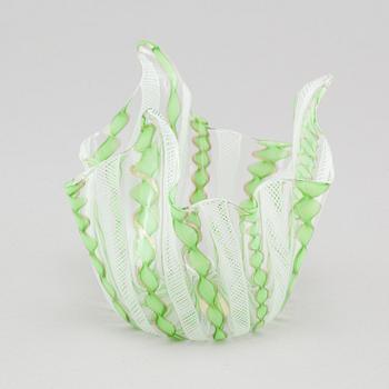 A circa mid 20th century "Fazzoletto" bowl, Murano.