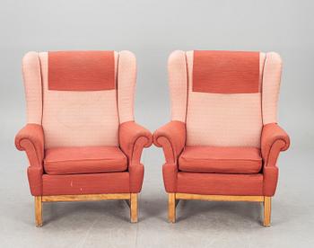 FÅTÖLJER, ett par, "modell 3543", Oxford, firma Svenskt Tenn.