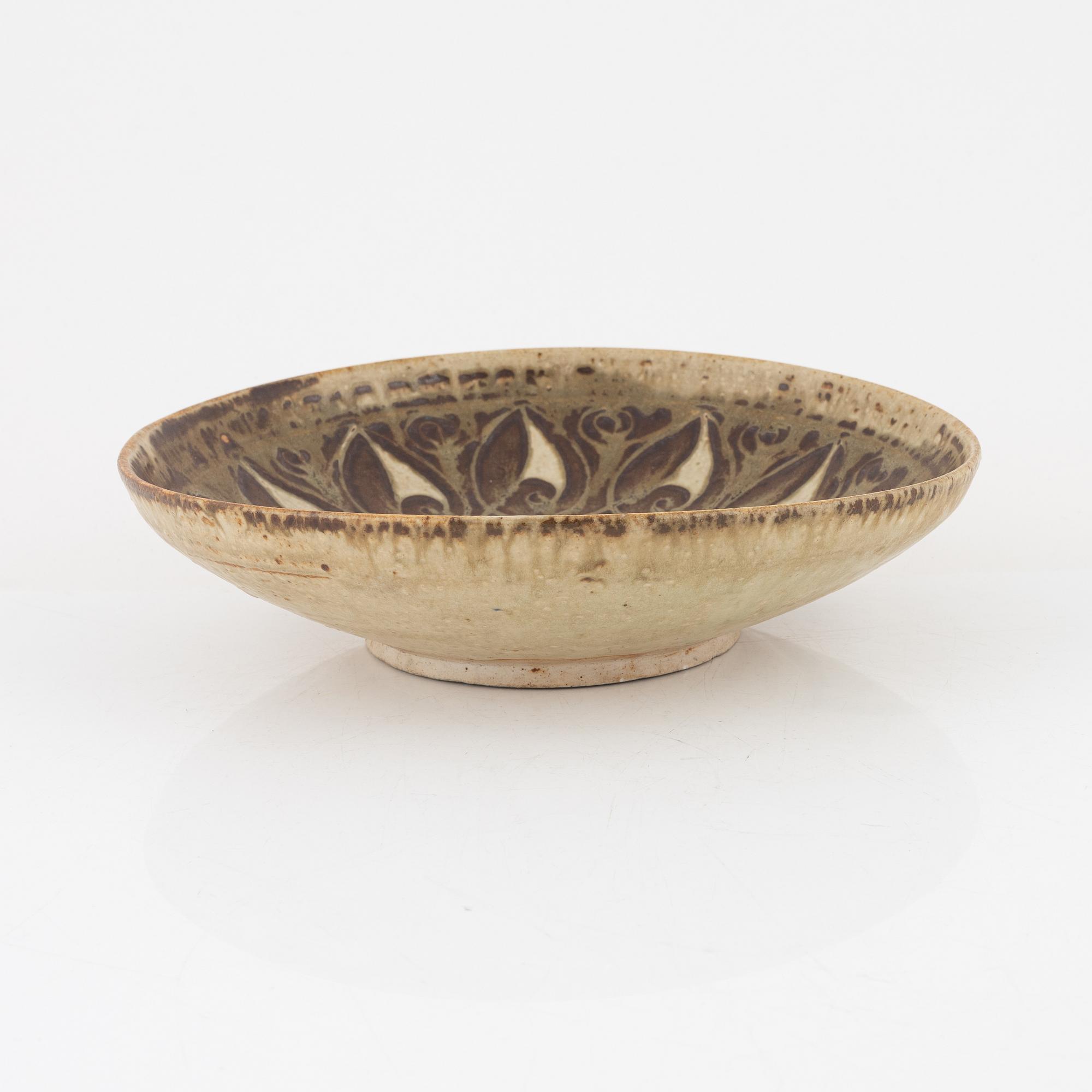 Richard Kjaergaard, skålfat, Danmark, omkring 1900-talets mitt.