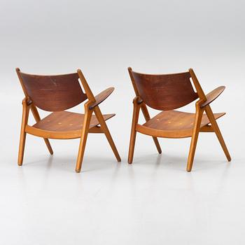 Hans J. Wegner, ett par, fåtöljer, "CH28", Danmark, 1960-tal.