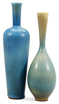 1151. Two Berndt Friberg stoneware vases, Gustavsberg studio 1957 and 1960.
