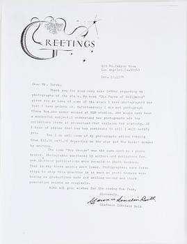 CLARENCE SINCLAIR BULL, efter, fotografi, ej sign.