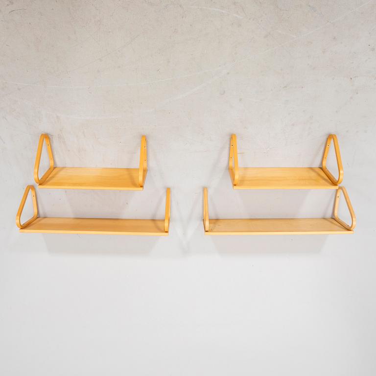 Alvar Aalto, A two pairs of 1950-1960's shelves, model 112B, Artek.