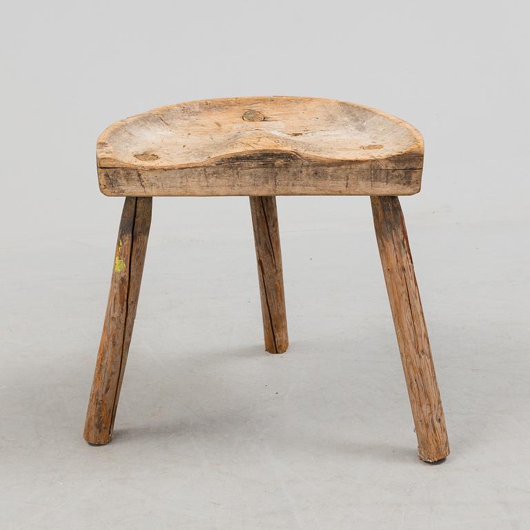 A folk art stool 19th century.