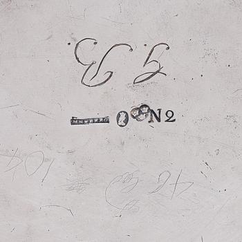 A Swedish 18th century silver tea-pot, mark of Mikael Nyberg, Stockholm 1795.