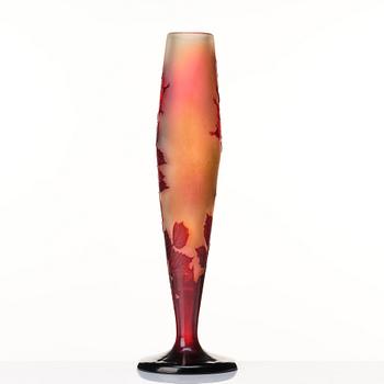 Emile Gallé, an Art Nouveau cameo glass vase, Nancy, France.