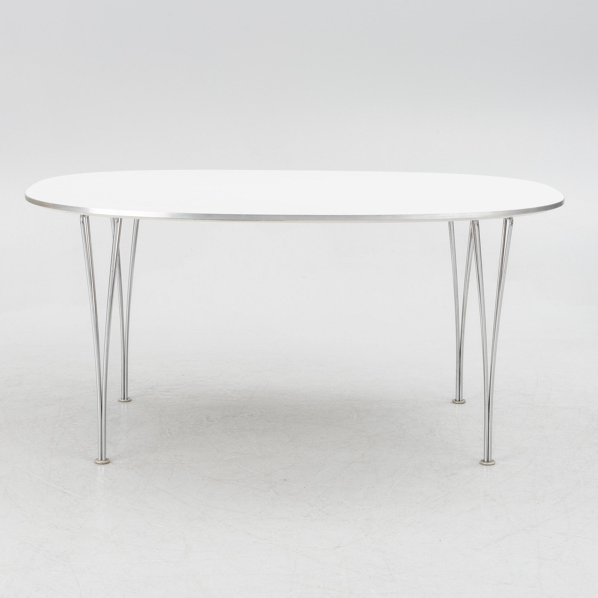 Bruno Mathsson & Piet Hein, A 'Super elliptical' dining table, Fritz Hansen, Denmark 1999.