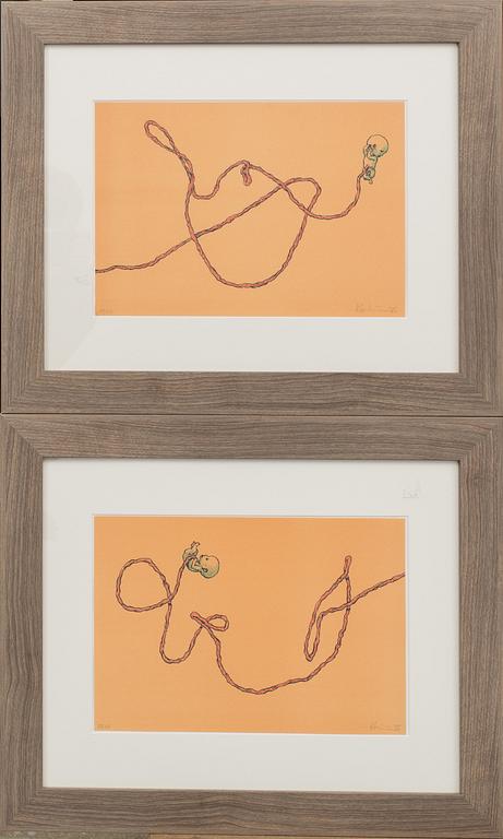 MICHAEL KVIUM, FOUR SIGNED LITOGRAPHS 23/28 -95.