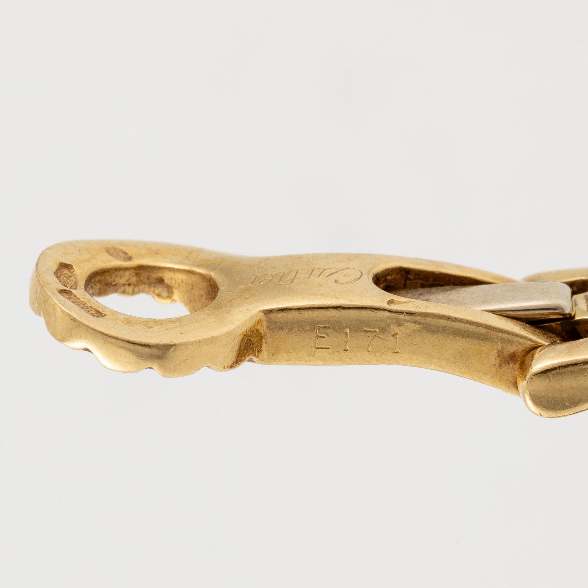 Cartier ett par örhängen "Trinity" 18K guld i tre färger, 1995.