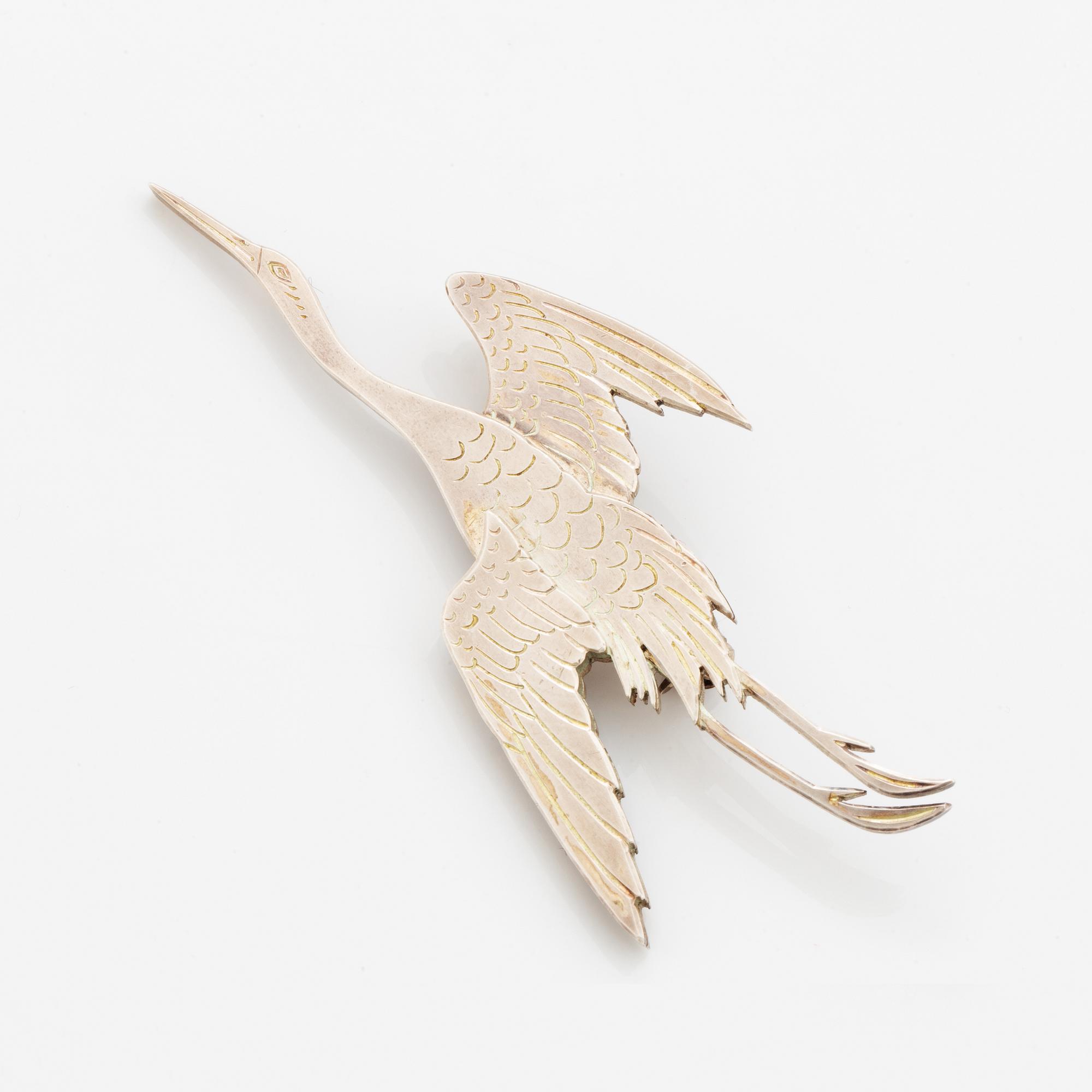 Wiwen Nilsson, silver brooch.