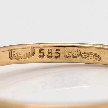 Sormus, 14K kultaa ja timantti n. 0.25 ct.