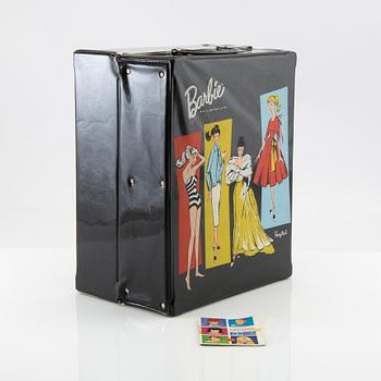 Barbie wardrobe along with clothes and accessories, 1960s, including "Barbie babysits" 1963.
