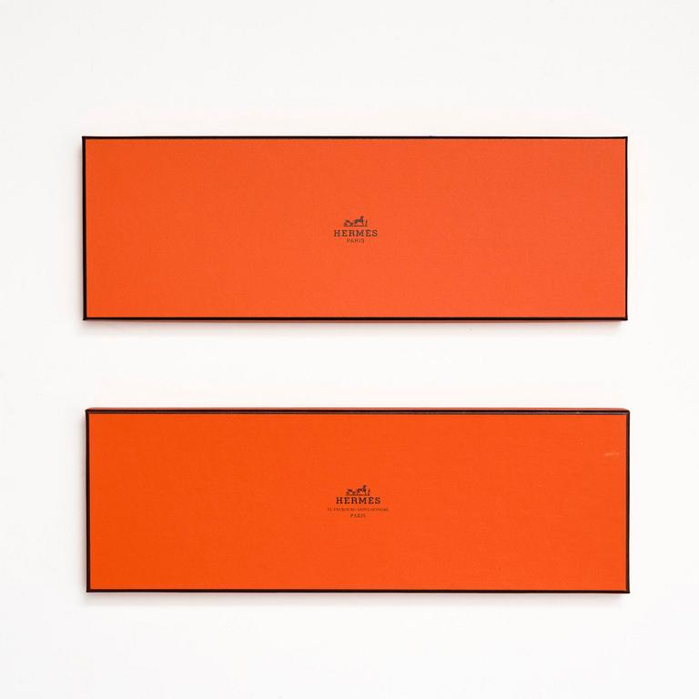 Hermès, two silk ties.
