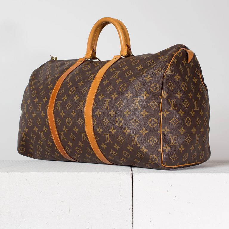 LOUIS VUITTON, weekend bag, a "Keepall 50" in monogram canvas.