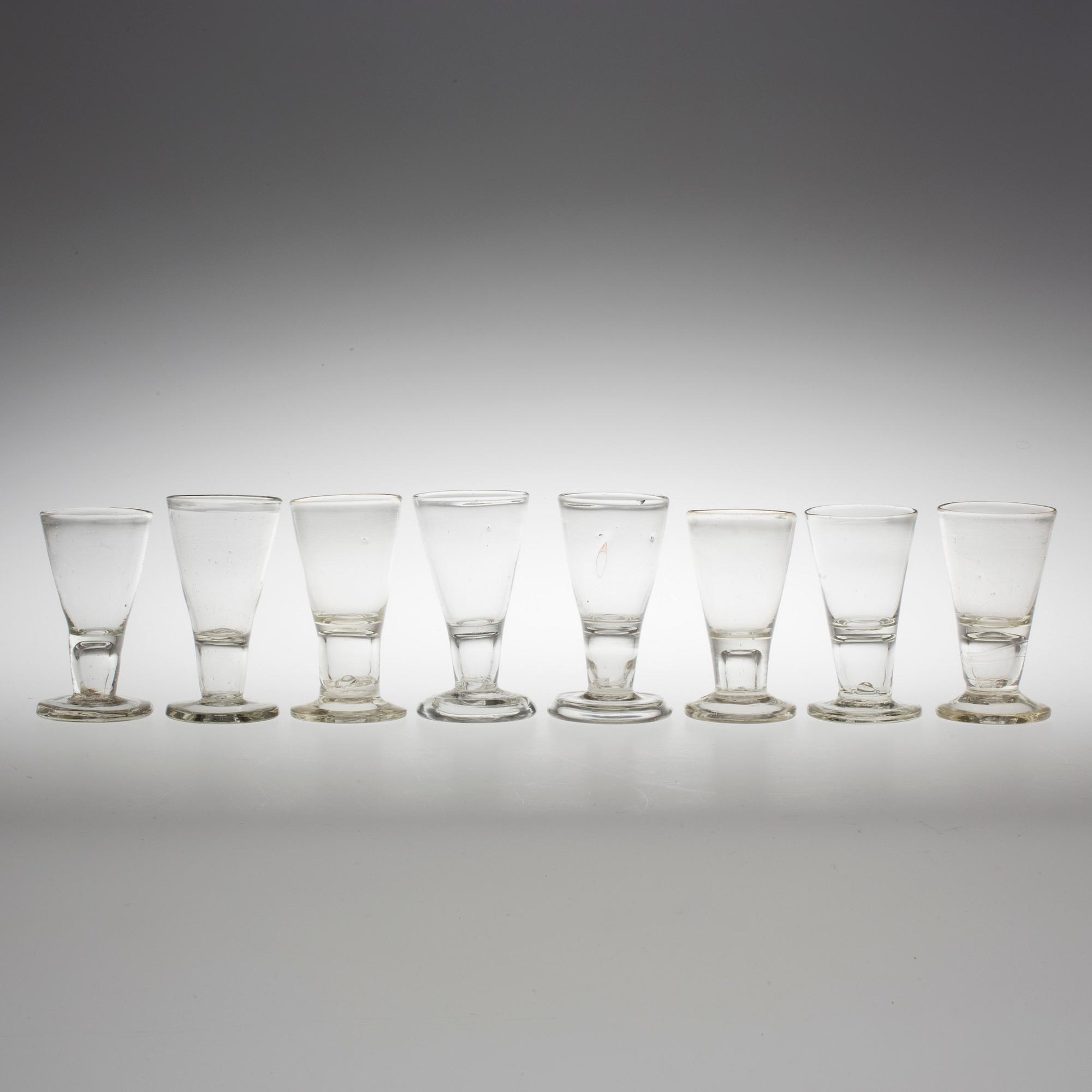 STARKVINSGLAS, 8 st. 1800-tal.