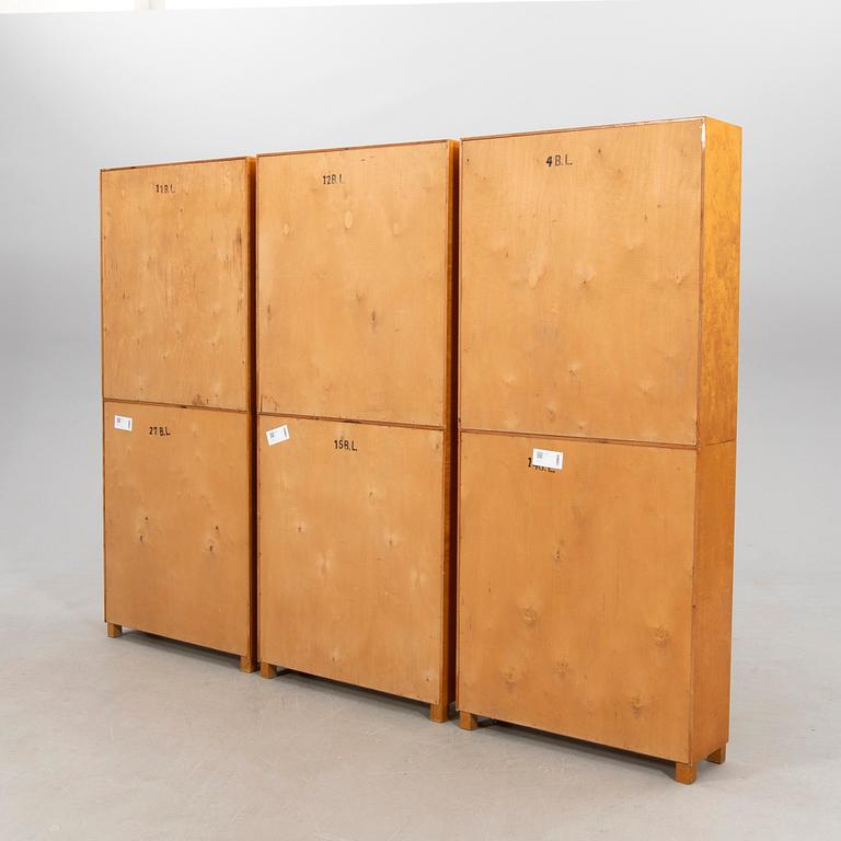 Bookcases, 3 pcs, first half of the 20th century.
