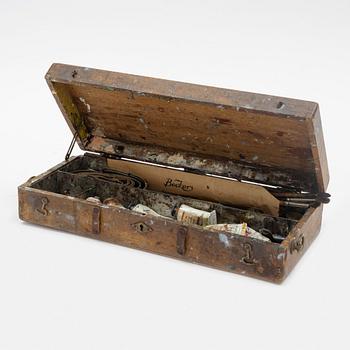 Birger Simonssons friluftsstaffli, paletter & målarlådor.