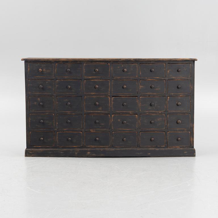 A pained chest of drawers, 20th Century.