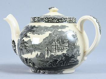 TESERVIS, 4 delar, flintgods, Royal Staffordshire Pottery, England, 1900-tal.