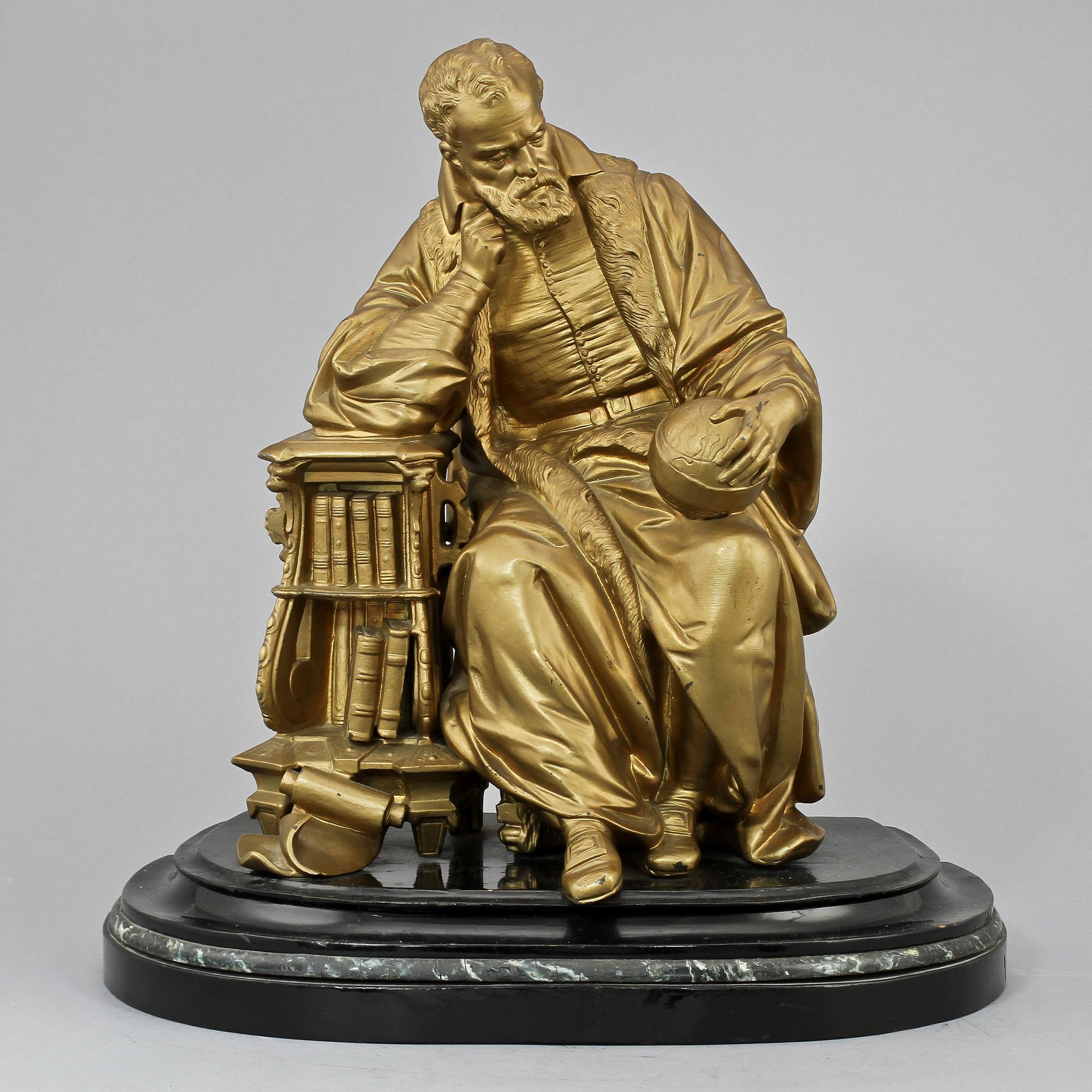 SKULPTUR, patinerad metall, 1800/1900-TAL.