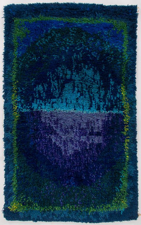 Irma Kukkasjärvi, ryijy, malli Neovius. Noin 175 x 105 cm.