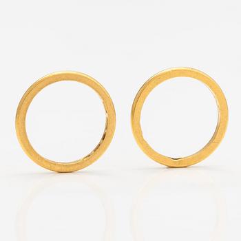 Sormuksia, 2 kpl, 969-kultaa. Westrback, Helsinki 1928 ja 1929.